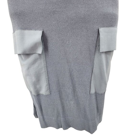 Lacoste Womens Blue Pocketed Knit Dress With Back Tie Size 32 - Picture 5 of 14